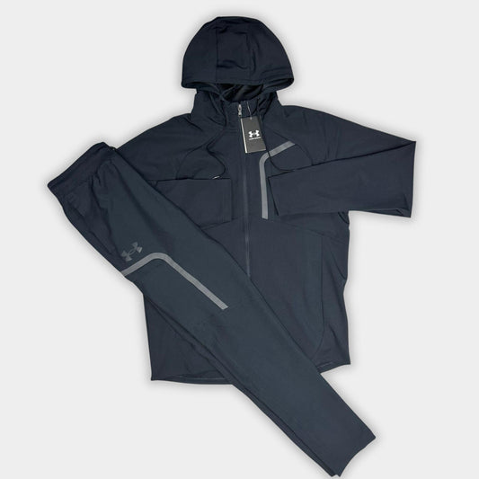 UNDER ARMOUR BLACK TRACKSUIT SET