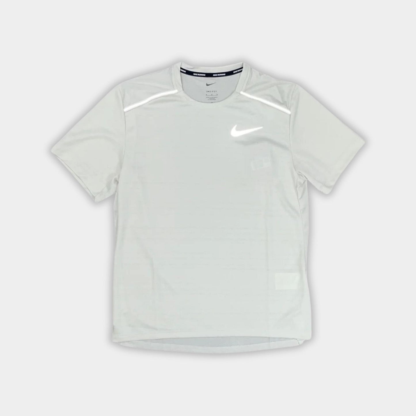 NIKE DRI-FIT MILER 1.0 BEIGE - WHITE