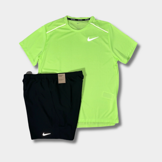 NIKE GHOST GREEN MILER 1.0 - BLACK CHALLENGER 7" SHORT SET